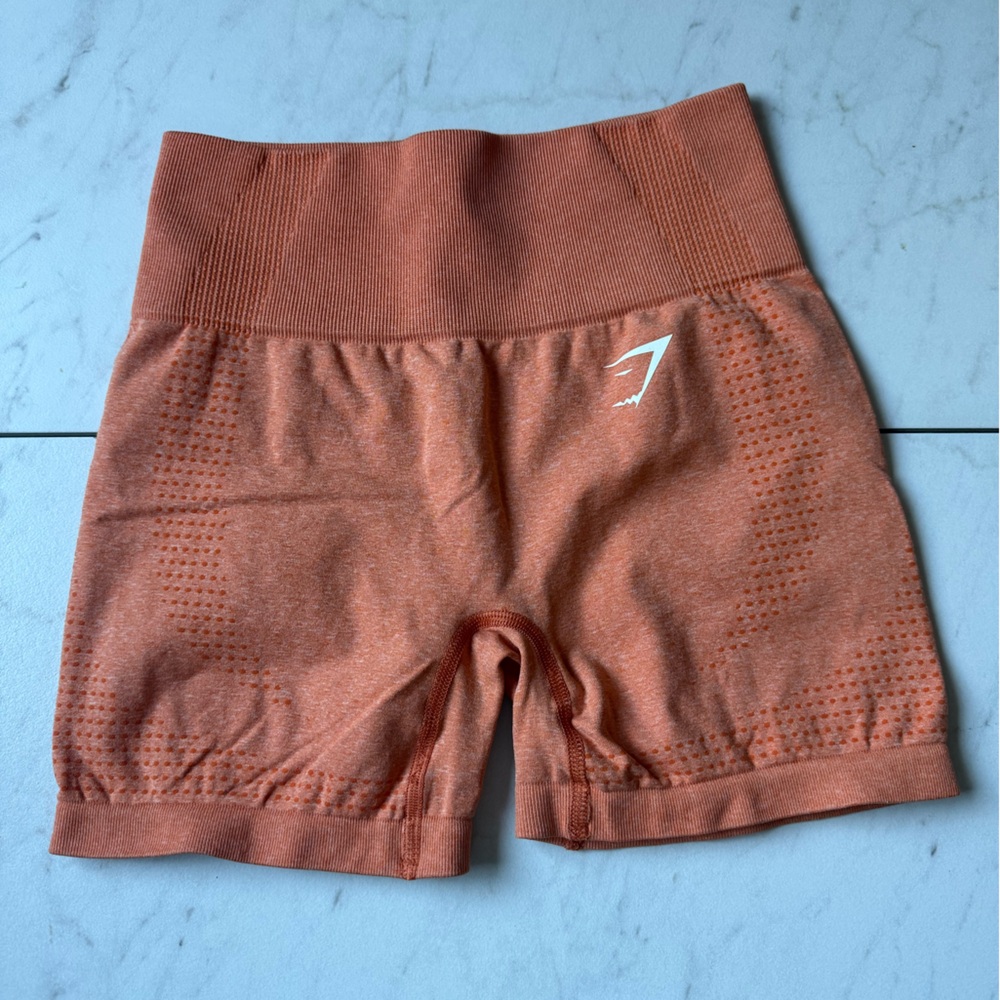 GYMSHARK Vital Seamless Shorts - orange - size XS
